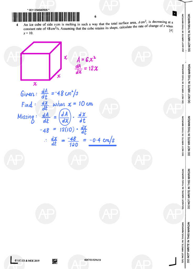 2019 O Level A Math Paper 1 The Annexe Project Page 4
