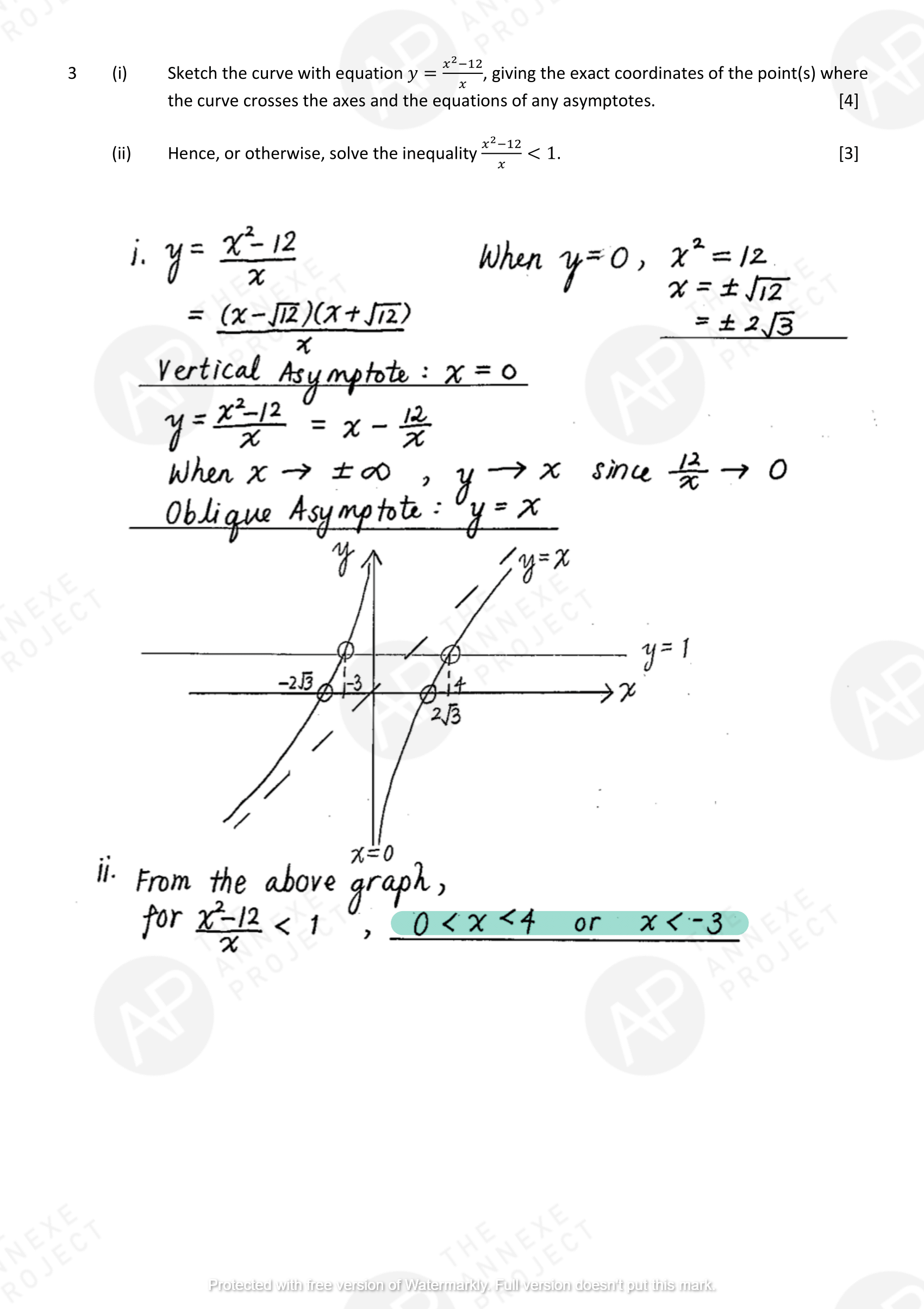 2017 A LEVEL H2 MATHEMATICS SPECIMEN PAPER 1 SOLUTION - The Annexe ...