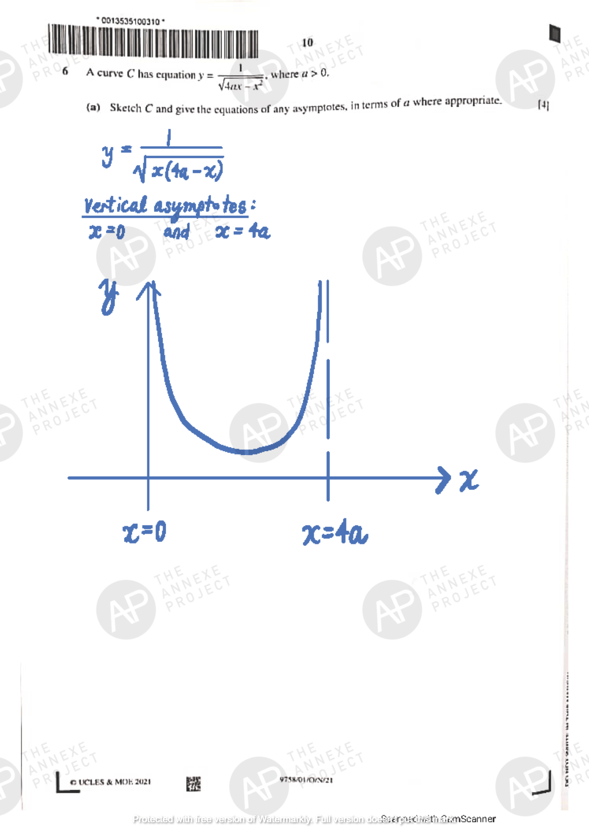 2021 A LEVEL H2 MATHEMATICS PAPER 1 SOLUTION - The Annexe Project ...